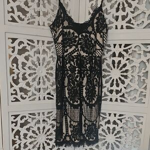 Gothic Eilly Bazar Black Lace Slip Dress